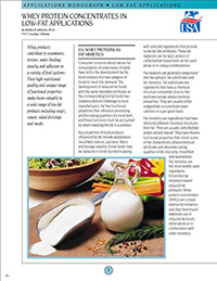 whey in low fat applications